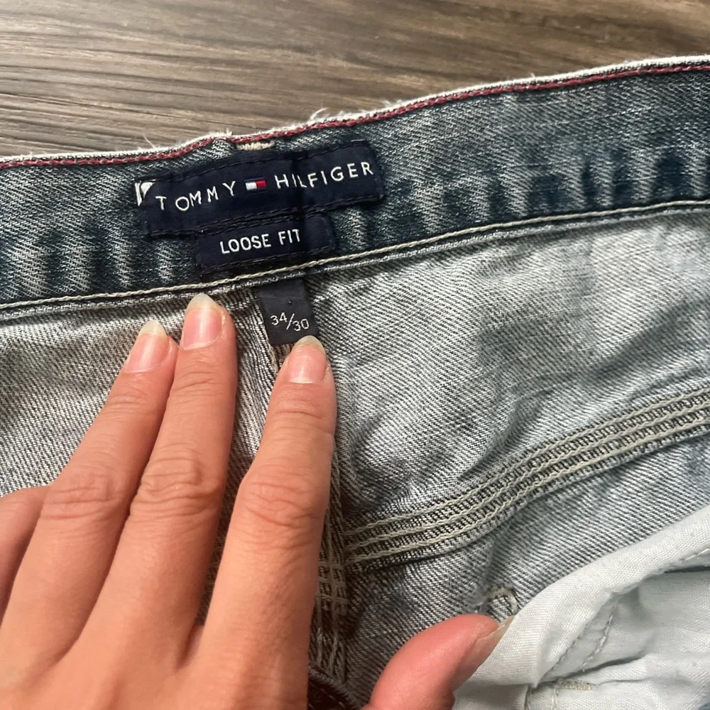 Tommy Hilfiger Vintage Light blue Washed Loose Fit Carpenter Jeans - Picture 10 of 11